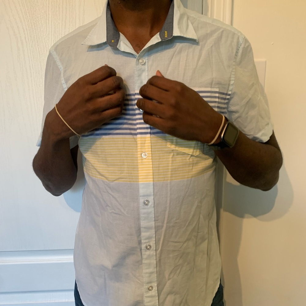 Pale blue button up